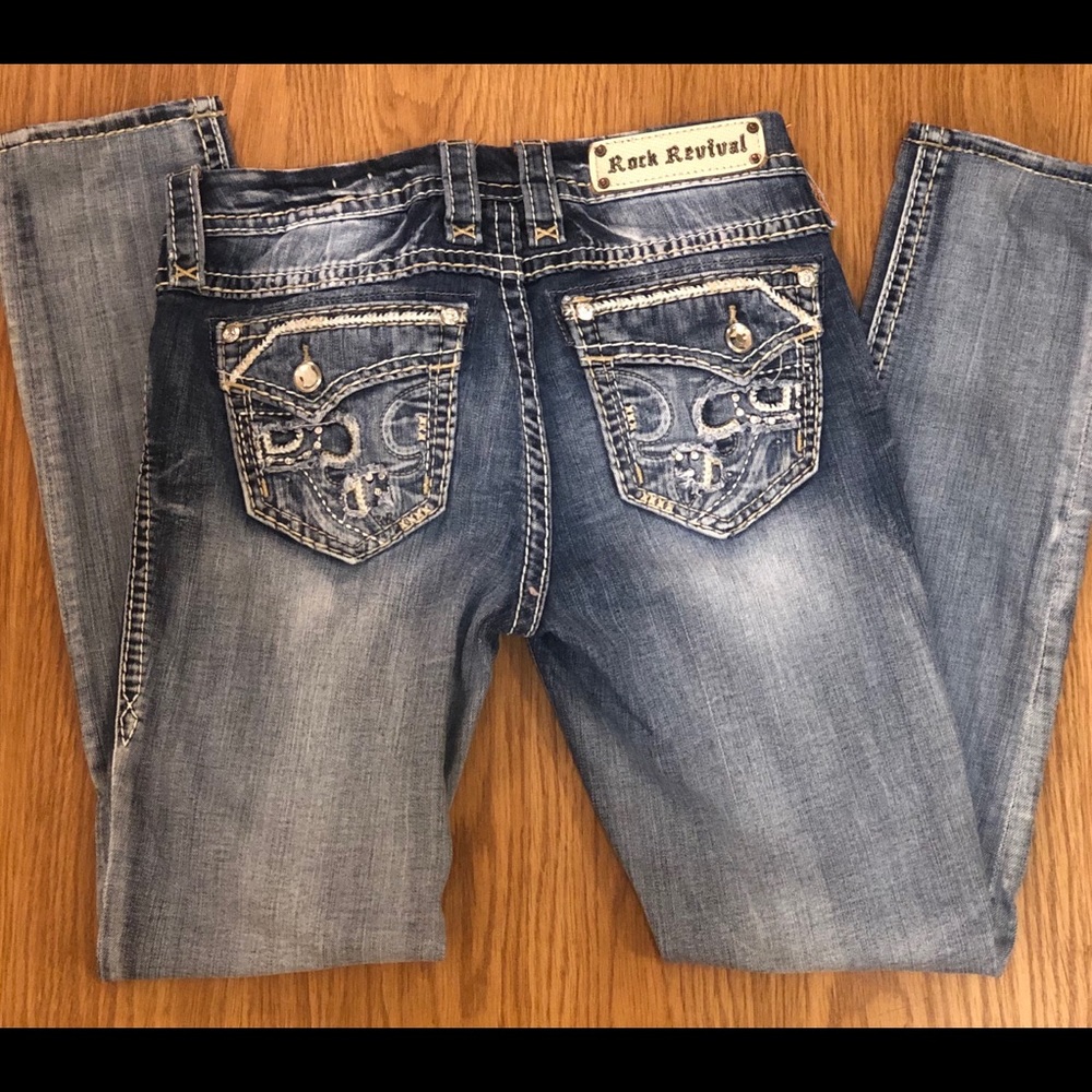 Rock revival light colored jeans